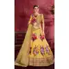 Yellow Color Raw Silk Digital Printed Party Wear Women Lehenga Choli -1878134115