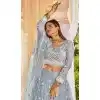 Grey Color Net Heavy Embroidered Sangeet Party Wear Lehenga Choli -1886134163