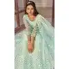 Sky Blue Color Net Heavy Embroidered Sangeet Party Wear Lehenga Choli -1886134165