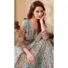 Sky Blue Color Net Designer Wedding Reception Wear Lehenga Choli -1887134166