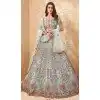 Sky Blue Color Net Designer Wedding Reception Wear Lehenga Choli -1887134166