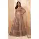 Brown Color Net Designer Wedding Reception Wear Lehenga Choli -1887134169