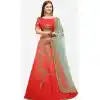 Shaded Red Color Satin Silk Designer Wedding Wear Lehenga Choli -1900134263