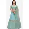 Sky Blue Color Art Silk Designer Wedding Wear Lehenga Choli -1900134267