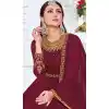 Maroon Color Myanmar Georgette Designer Indo Western Salwar Suit -1904134360