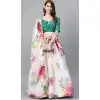 White Color Pure Bt Organza Digital Printed Party Wear Women Lehenga -1928134526