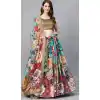 Multi Color Pure Bt Organza Digital Printed Party Wear Women Lehenga -1928134532
