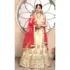 Cream Color Pure Satin Silk Traditional Wear Women Lehenga Choli -1929134533