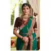 Rama Green Color Soft Crepe Silk Traditional Wear Designer Saree Blouse -1934134563