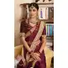 Maroon Color Soft Crepe Silk Traditional Wear Designer Saree Blouse -1934134565