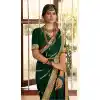 Green Color Soft Crepe Silk Traditional Wear Designer Saree Blouse -1934134566