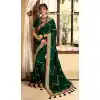 Green Color Soft Crepe Silk Traditional Wear Designer Saree Blouse -1934134566