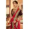 Rose Pink Color Soft Crepe Silk Traditional Wear Designer Saree Blouse -1934134568