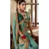 Steel Blue Color Soft Crepe Silk Traditional Wear Designer Saree Blouse -1934134571