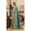 Steel Blue Color Soft Crepe Silk Traditional Wear Designer Saree Blouse -1934134571