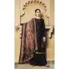 Black Color Pure Viscose Russian Silk Jacquard Salwar Suit -1969135009