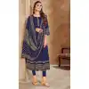 Blue Color Heavy 14 Kg Rayon Readymade Plus Size Anarkali Suit -1970135013