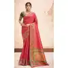 Gajari Pink Color Silk Classic Casual Party Wear Saree Blouse -1973135026
