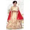 Cream Color Silk Designer Wear Readymade Kids Girls Lehenga Choli -1988135123