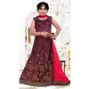 Coffee Color Silk Designer Wear Readymade Kids Girls Lehenga Choli -1988135125