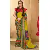 Unique Multi Color Georgette Party Wear Abstract Printed Saree -1998135197