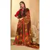 Butta Multi Color Georgette Party Wear Abstract Printed Saree -1998135198