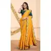 Yellow Color Silk Embroidered Casual Party Wear Saree -2034135488