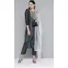 Black Color South Cotton Party Wear Readymade Salwar Suit -2056135690