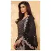 Black Color Faux Georgette Pakistani Style Palazzo Salwar Suit -2059135706