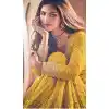 Yellow Color Pure Georgette Designer Pakistani Style Salwar Kameez -2080135868