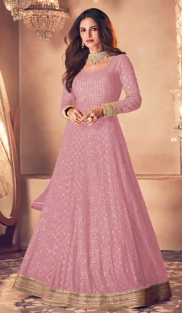Light Pink Color Pure Georgette Designer Pakistani Style Salwar Kameez -2080135870