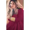 Maroon Color Pure Georgette Designer Pakistani Style Salwar Kameez -2080135874