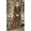 Mehendi Green Color French Creap Embroidered Punjabi Patiyala Salwar Suit -2081135880