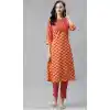 Red Yellow Color Poly Rayon Casual Party Wear Readymade Plus Size Kurti -2105136134