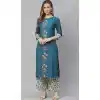 Ravishing Blue Color Poly Rayon Casual Party Wear Readymade Plus Size Kurti -2105136137