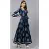 Blue Color Cotton Designer Party Wear Anarkali Style Plus Size Kurti -2120136315