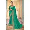 Sea Green Color Vichitra Silk Weaving Work Casual Party Wear Saree Blouse -2123136342