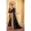 Black Color Vichitra Silk Weaving Work Casual Party Wear Saree Blouse -2123136343