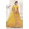 Yellow Color Bridal Net Designer Wear Traditional Lehenga Choli -2159136736