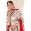 Beautiful Ivory Cream Color Ajmeri Silk Party Wear Rajasthani Lehenga -2162136762