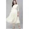 Off White Color Cotton Party Anarkali Style Plus Size Readymade Kurti -2169136793