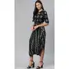 Black Color Cotton Party Anarkali Style Plus Size Readymade Kurti -2169136797