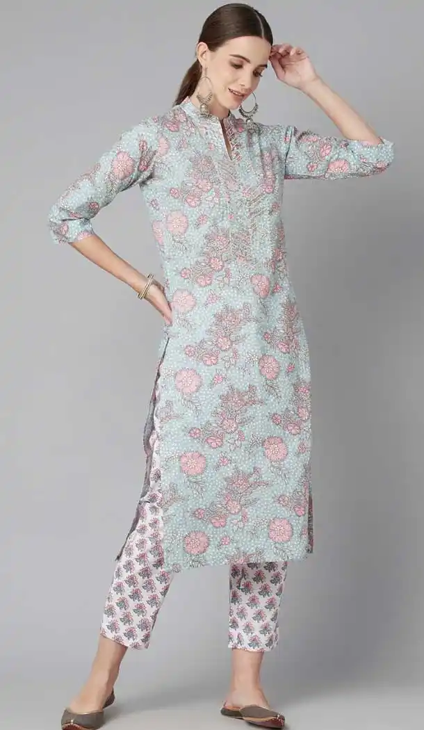 Luscious Multi Color Cotton Party Anarkali Style Plus Size Readymade Kurti -2169136799