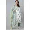 Off White Color Cotton Designer Punjabi Style Readymade Kurti Set -2170136801