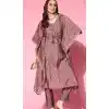 Rose Pink Color Cotton Designer Readymade Kaftan Kurti Set -2170136805