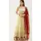 Cream Color Net Traditional Sangeet Garba Wear Lehenga Choli -2184136942