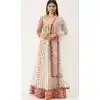Off White Color Net Traditional Sangeet Garba Wear Lehenga Choli -2184136945