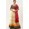 Cream Color Pure Cotton Traditional Party Wear Women Lehenga Choli -2185136947