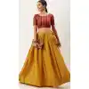 Mustered Color Pure Cotton Fancy Party Wear Girls Lehenga Choli -2186136955