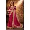 Rani Pink Color Chanderi Silk Classic Casual Office Wear Saree-2171136809